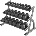 AXIOM SERIES THREE TIER HEX DUMBBELL RACK